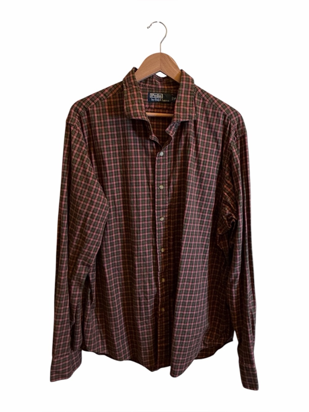 Vintage Polo Ralph Lauren Mens XXL Plaid Button Front Shirt 100% Cotton